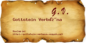 Gottstein Verbéna névjegykártya